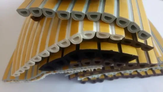 D Shaped Sponge Extrusion Rubber Profiles with Adhesive Backing